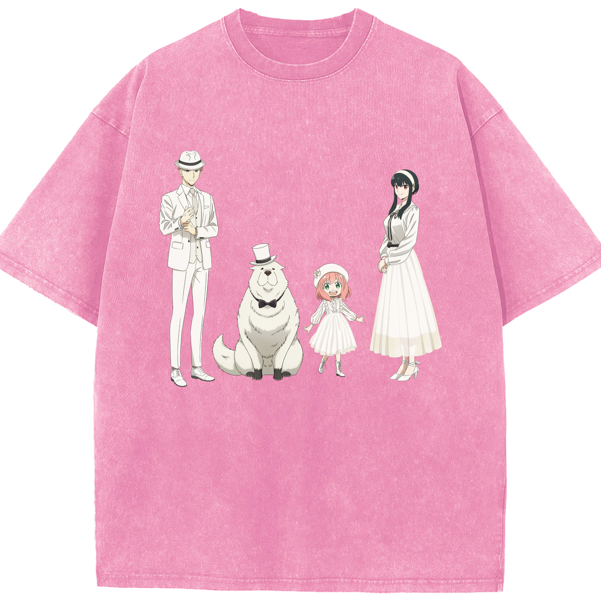 （画像用） SPY×FAMILY间谍家家酒 綿100% ヴィンテージ風 半袖Tシャツ（フロントプリント）